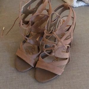 Sam Edelman lace up block heels